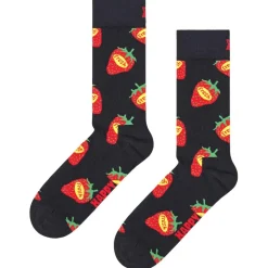 Chaussettes Happy Socks Crew Socks Strawberry Fresh Black