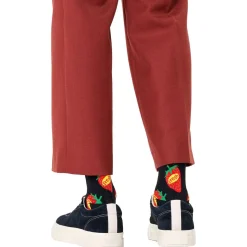 Chaussettes Happy Socks Crew Socks Strawberry Fresh Black