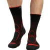 Chaussettes La Chaussette de France Trekker High Noir Rouge