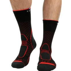 Chaussettes La Chaussette de France Trekker High Noir Rouge
