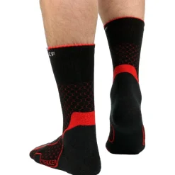 Chaussettes La Chaussette de France Trekker High Noir Rouge