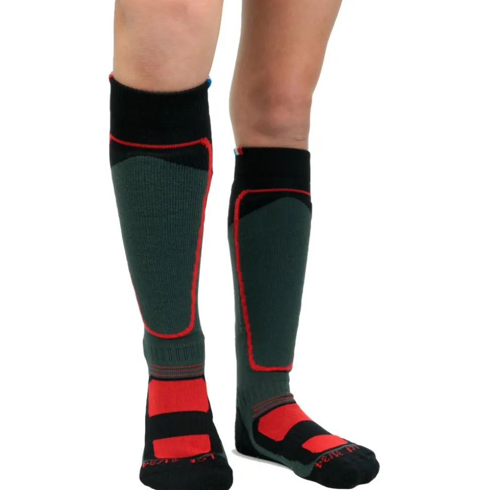 Chaussettes La Chaussette de France Grom's Noir Rouge