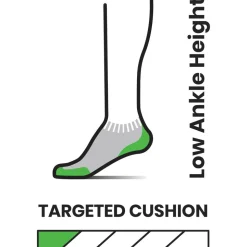 Chaussettes Smartwool M's Run Targeted Cushion Low Ankle Light Gray