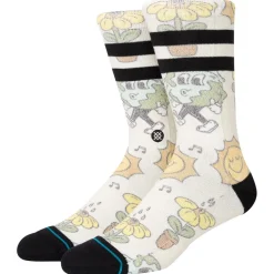 Chaussettes Stance Crew Sock Nice Mooves Offwhite