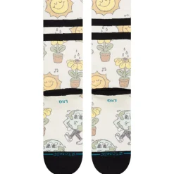 Chaussettes Stance Crew Sock Nice Mooves Offwhite