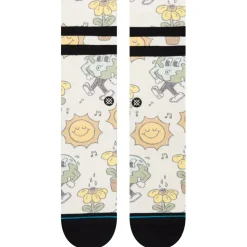 Chaussettes Stance Crew Sock Nice Mooves Offwhite