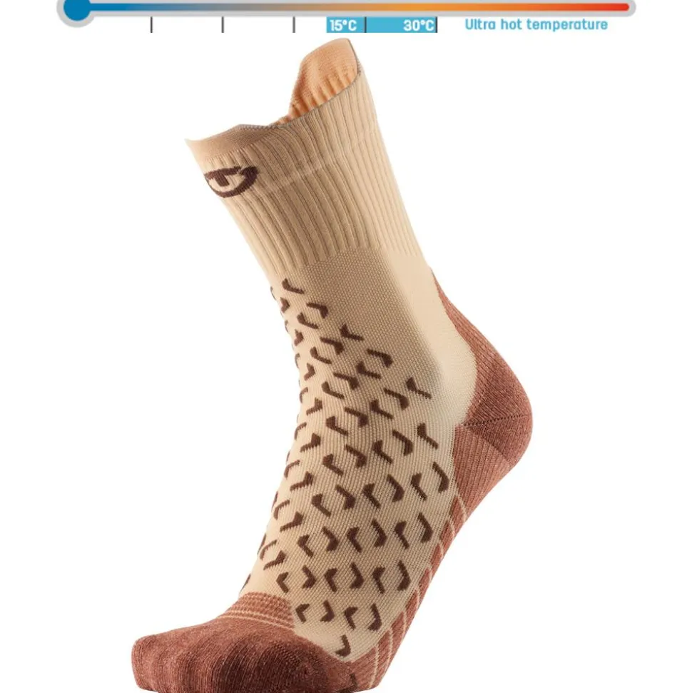 Chaussettes Therm-Ic Outdoor Ultra Cool Crew Beige Marron