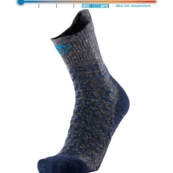 Chaussettes Therm-Ic Trekking Ultra Cool Linen Crew Bleu Marine Gris