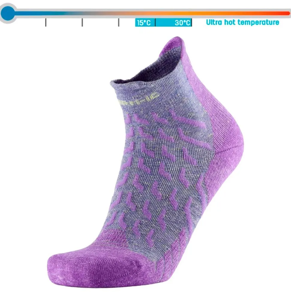 Chaussettes Therm-Ic Trekking Ultra Cool Linen Ankle Lady Grey Purple