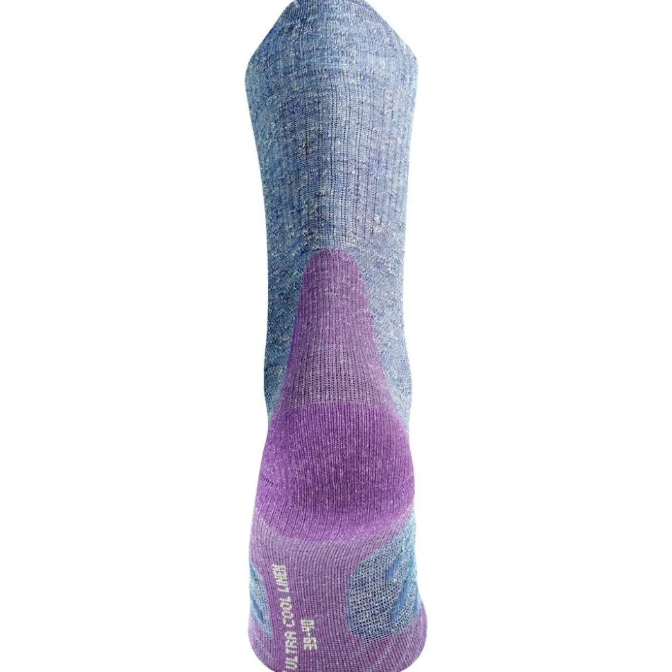 Chaussettes Therm-Ic Trekking Ultra Cool Linen Crew Lady Violet Gris