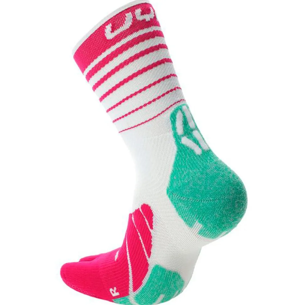 Chaussettes Uyn Runner's Five Woman White Green Fuchsia