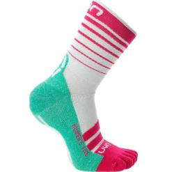 Chaussettes Uyn Runner's Five Woman White Green Fuchsia