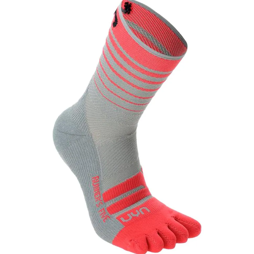 Chaussettes Uyn Runner's Five Woman Light Grey Pink