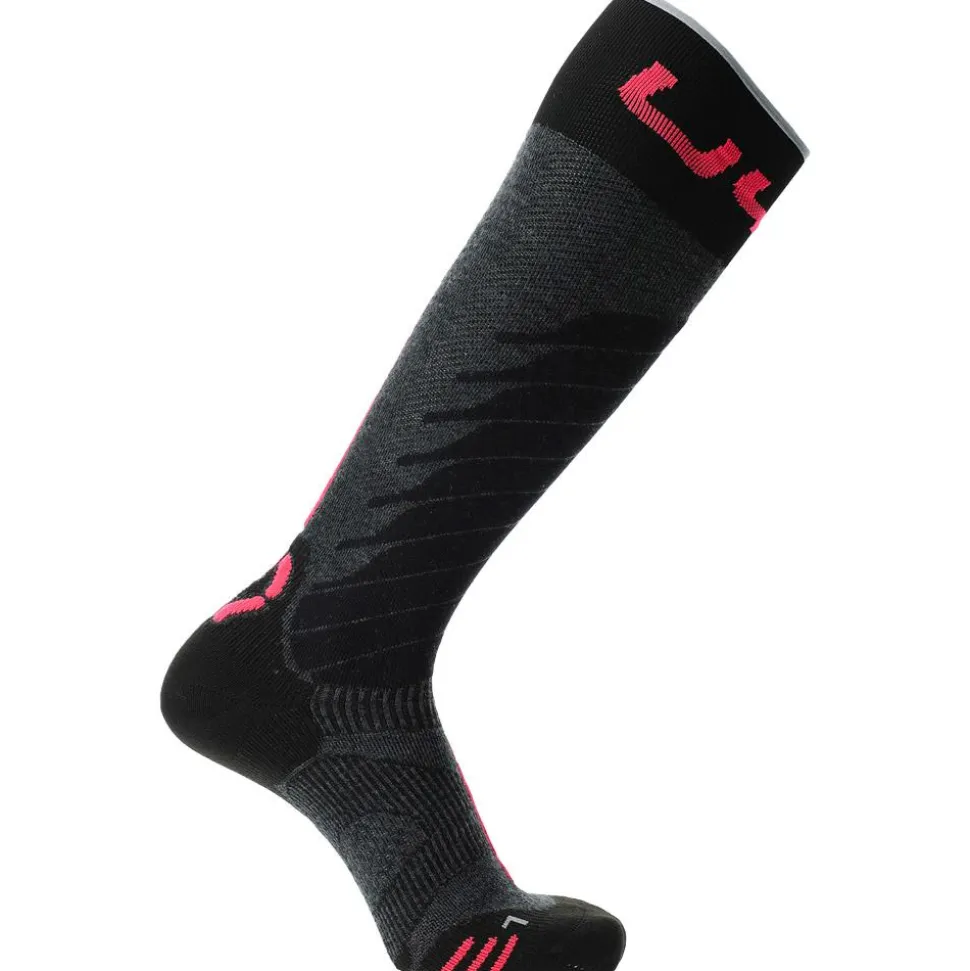 Chaussettes Uyn Woman Ski One Merino Socks Anthracite Rose