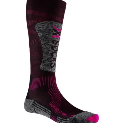 Chaussettes X Socks Ski Energizer Lt 4.0 Wmn Black Fluo Pink Stone Grey Melange