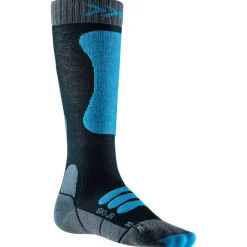 Chaussettes X Socks Ski Junior 4.0 Anthracite Melange Galactic Blue