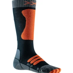 Chaussettes X Socks Ski Junior 4.0 Anthracite Melange X-Orange