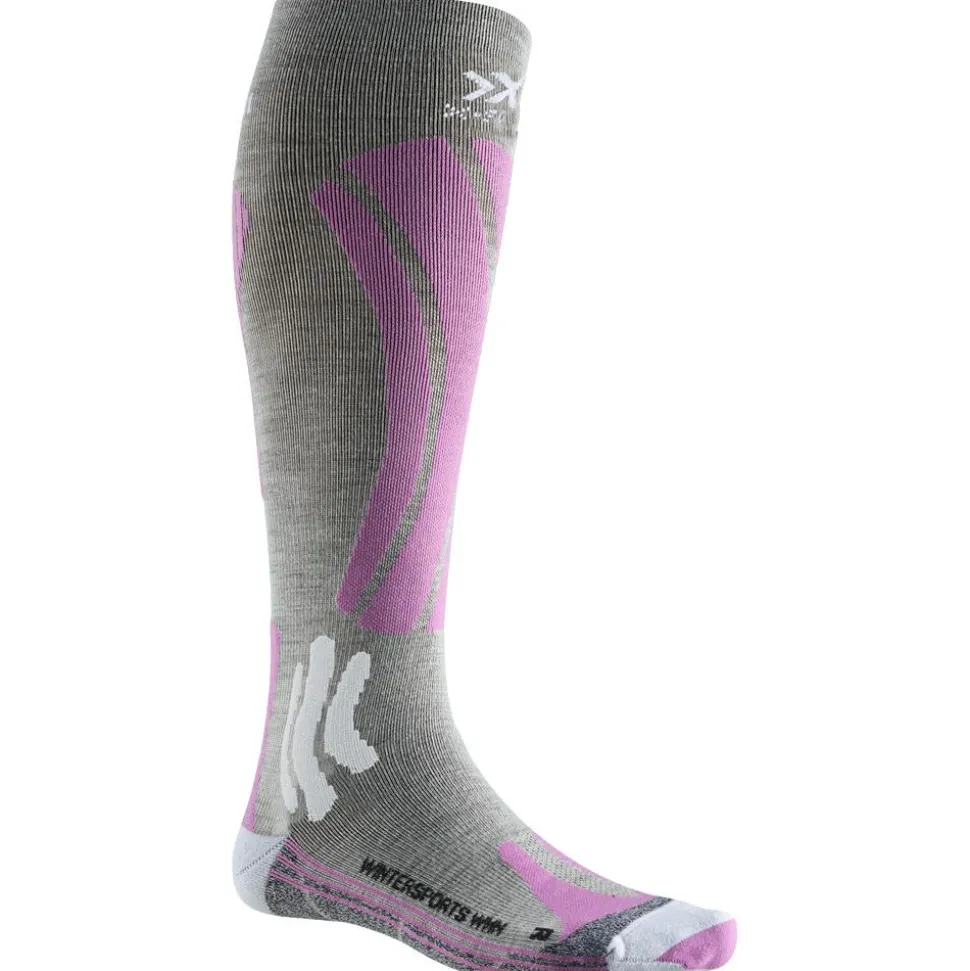 Chaussettes X Socks Ski Merino Wintersports 4.0 Wmn Black Grey Magnolia