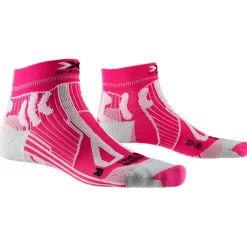Chaussettes X Socks Trail Run Energy Women Flamingo Pink Pearl Grey