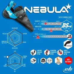Chaussons d'escalade EB Nebula 3.0 Noir Bleu