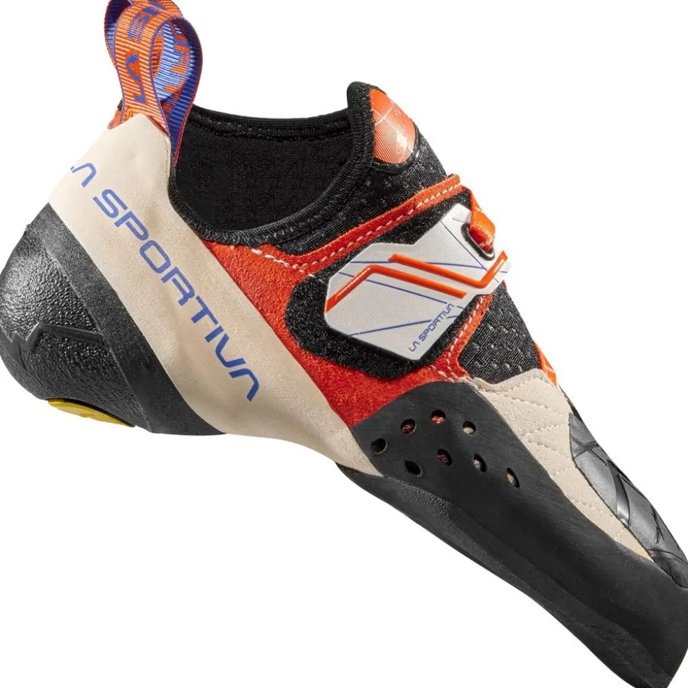 Chaussons d'escalade La Sportiva Solution Woman White Lily Orange