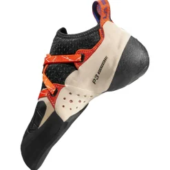Chaussons d'escalade La Sportiva Solution Woman White Lily Orange