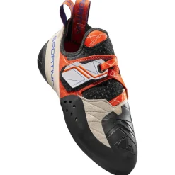 Chaussons d'escalade La Sportiva Solution Woman White Lily Orange