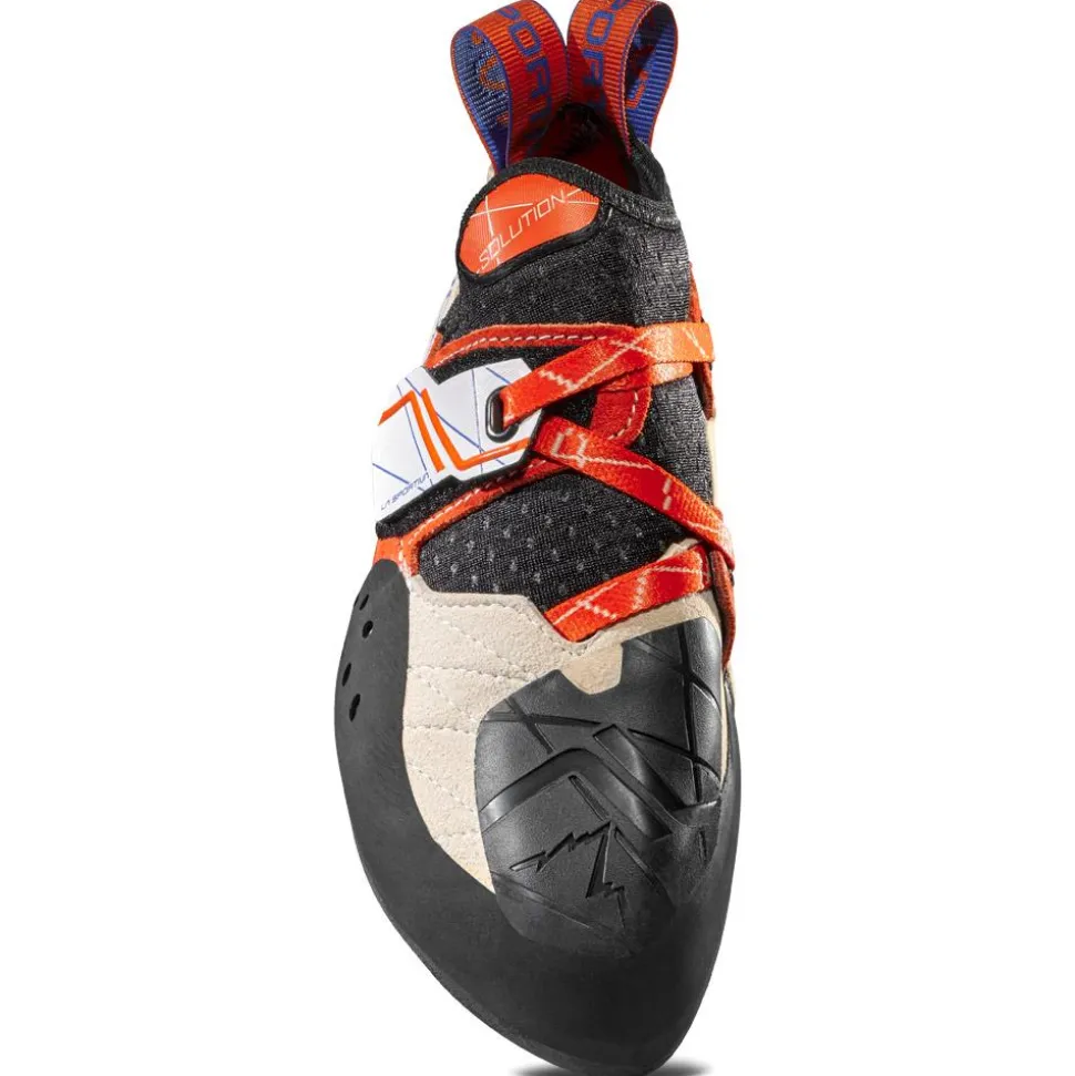 Chaussons d'escalade La Sportiva Solution Woman White Lily Orange