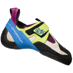 Chaussons d'escalade La Sportiva Skwama Woman Apple Green Cobalt Blue
