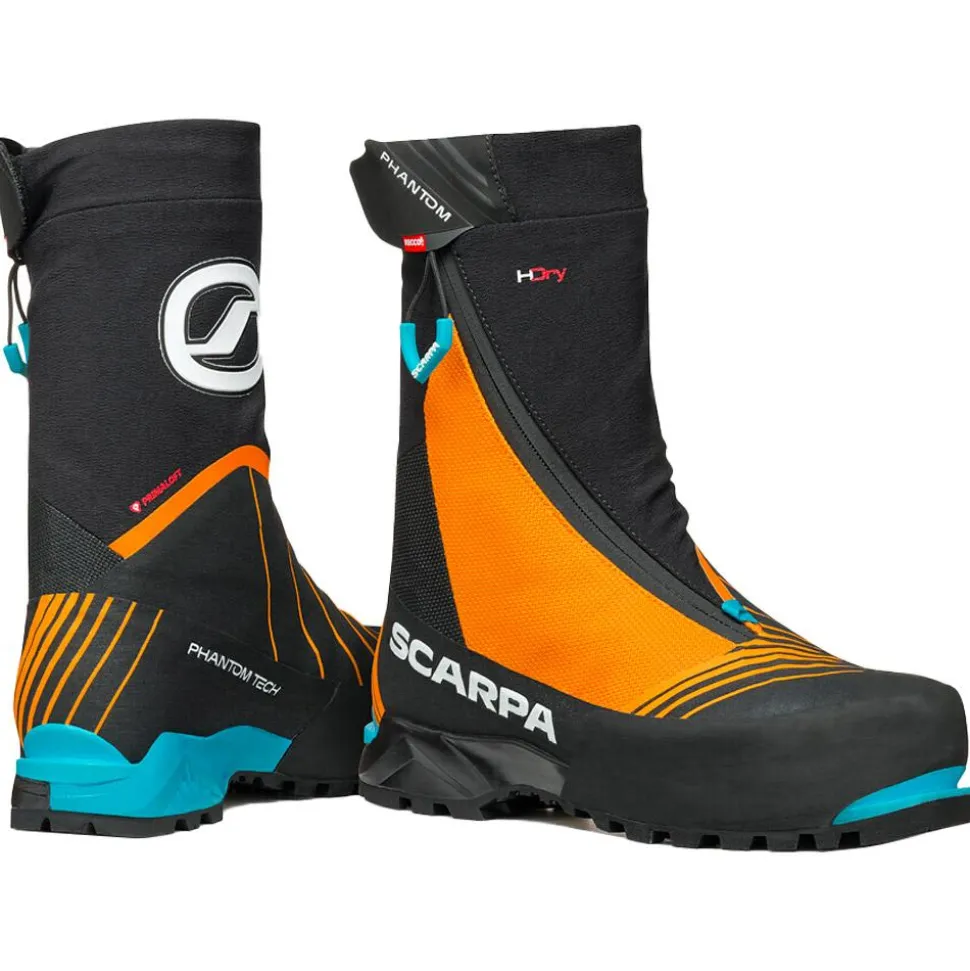 Chaussures d'alpinisme Scarpa Phantom Tech HD Black Bright Orange