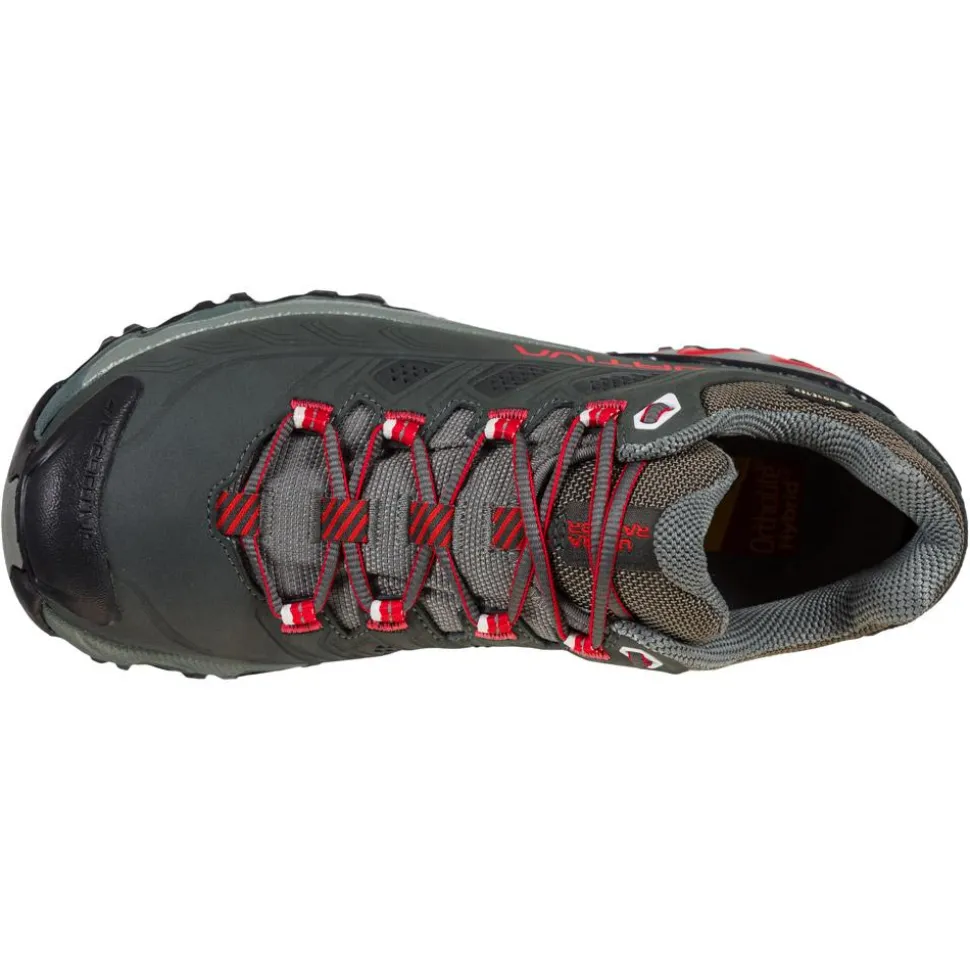 Chaussures de Fast Hiking La Sportiva Ultra Raptor II Leather Gore-Tex Woman Charcoal Lollipop