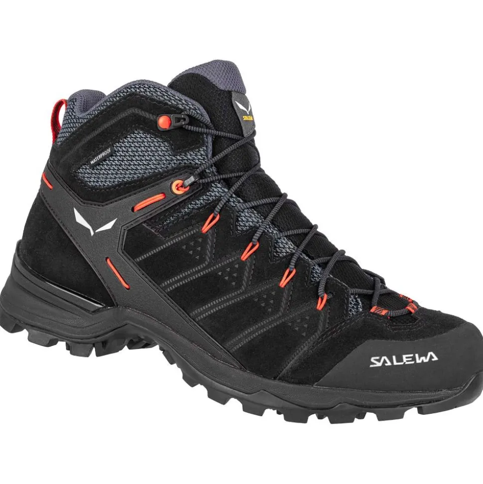 Chaussures de randonnée Salewa Alp Mate Mid WP Black Out Fluo Orange