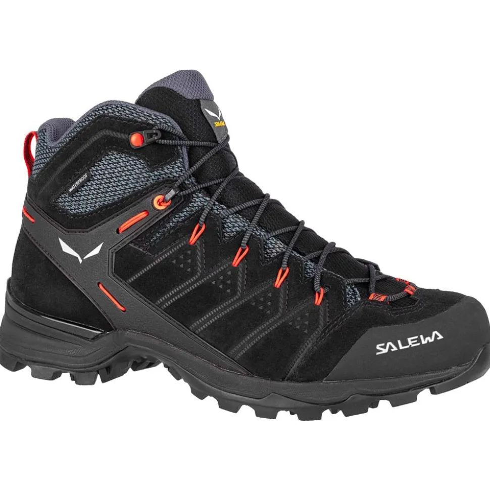 Chaussures de randonnée Salewa Alp Mate Mid WP Black Out Fluo Orange