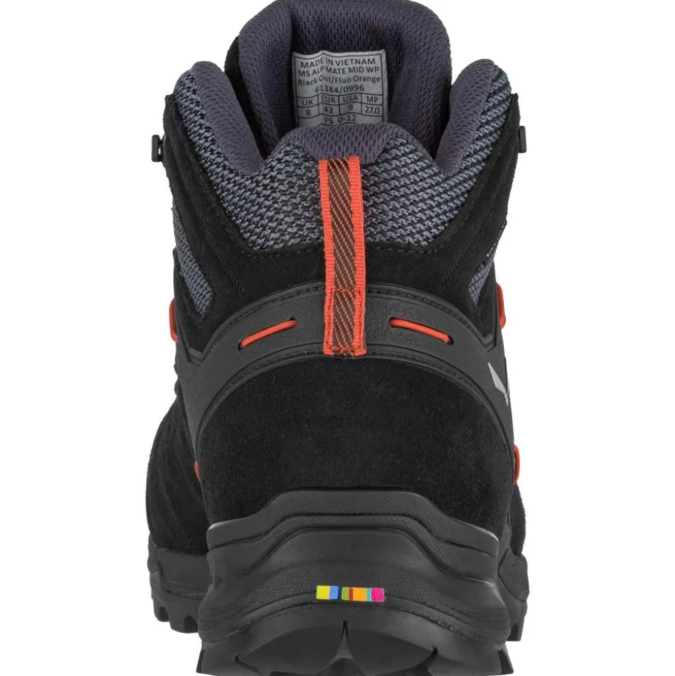 Chaussures de randonnée Salewa Alp Mate Mid WP Black Out Fluo Orange