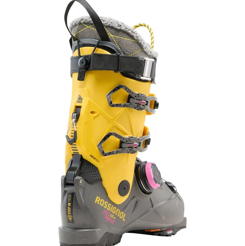 Chaussures de Ski Rossignol Alltrack 130 Hv Boa Gw Steel Grey Yellow