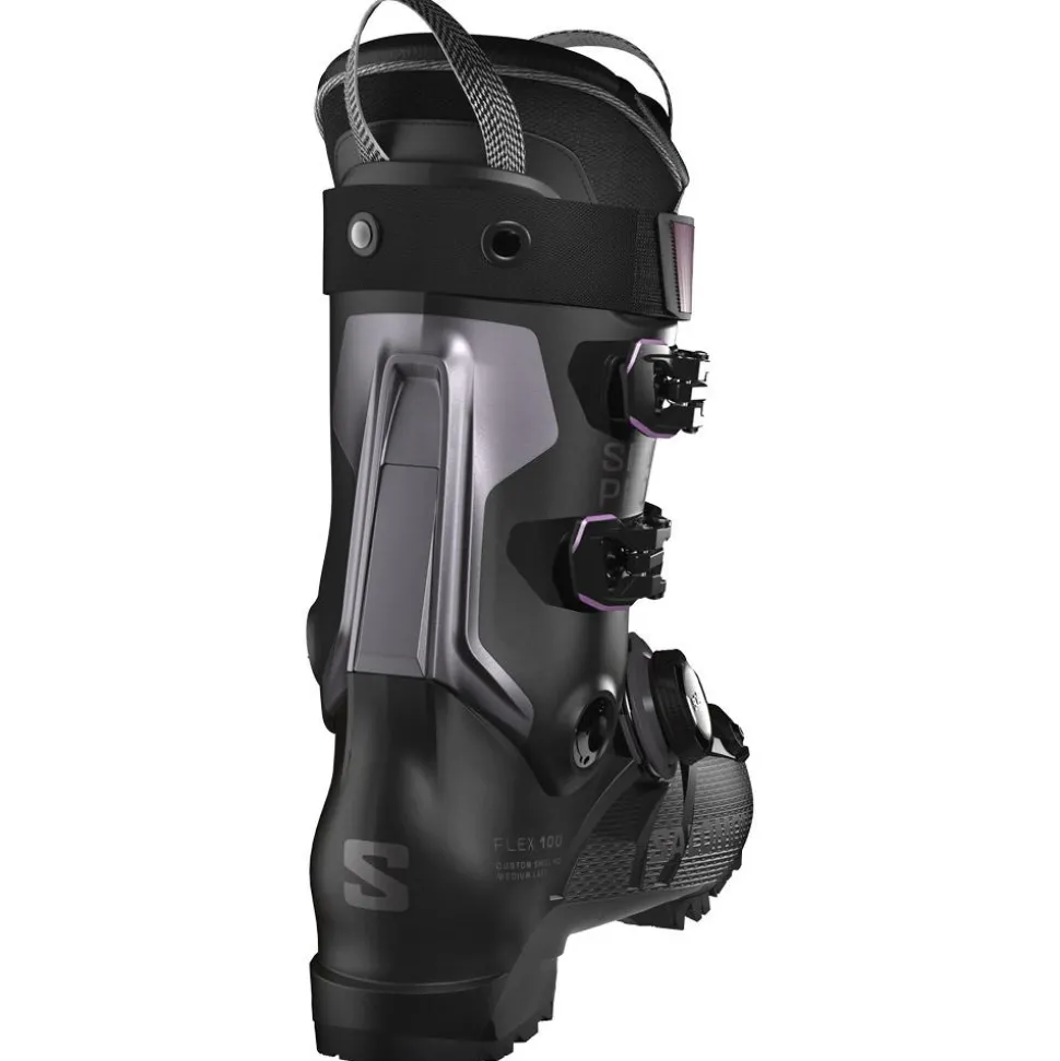 Chaussures de Ski Salomon S/Pro Supra Boa 100 Gw Black Dark Gray Metal Burgundy Metal