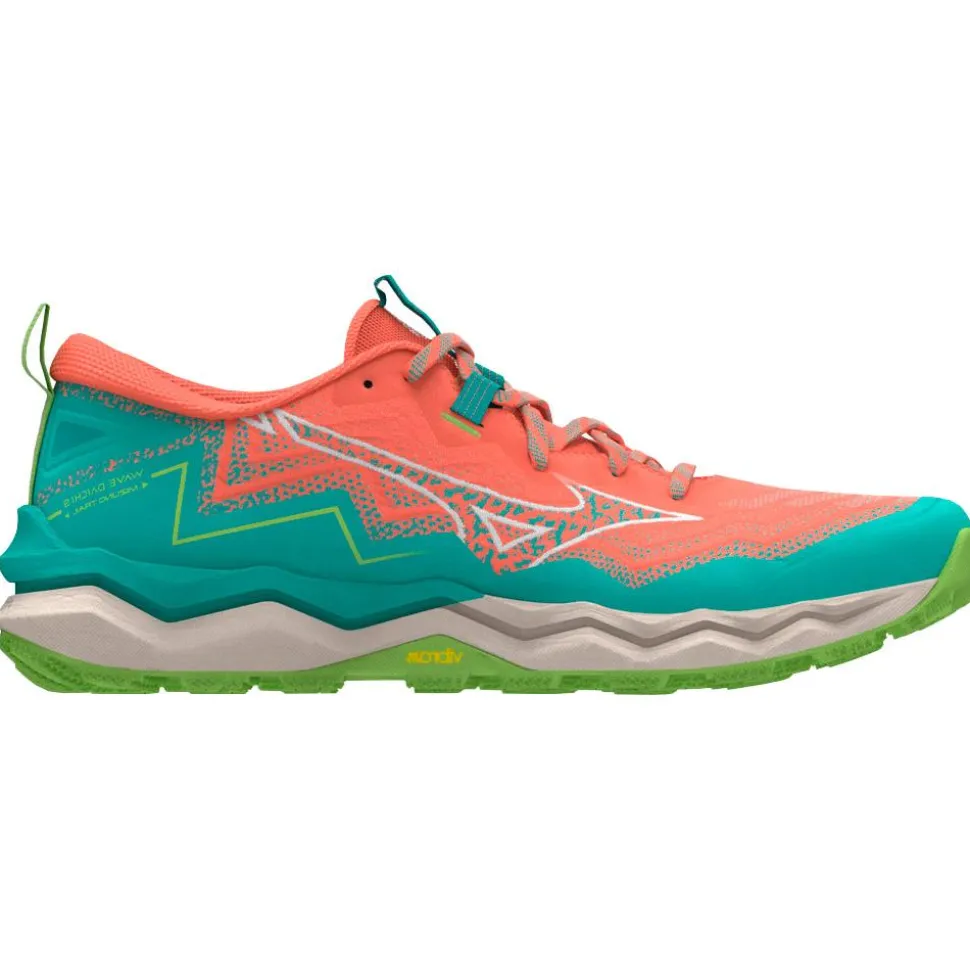 Chaussures de trail Mizuno Wave Daichi 9 W Freshsalmon White Sharpgreen