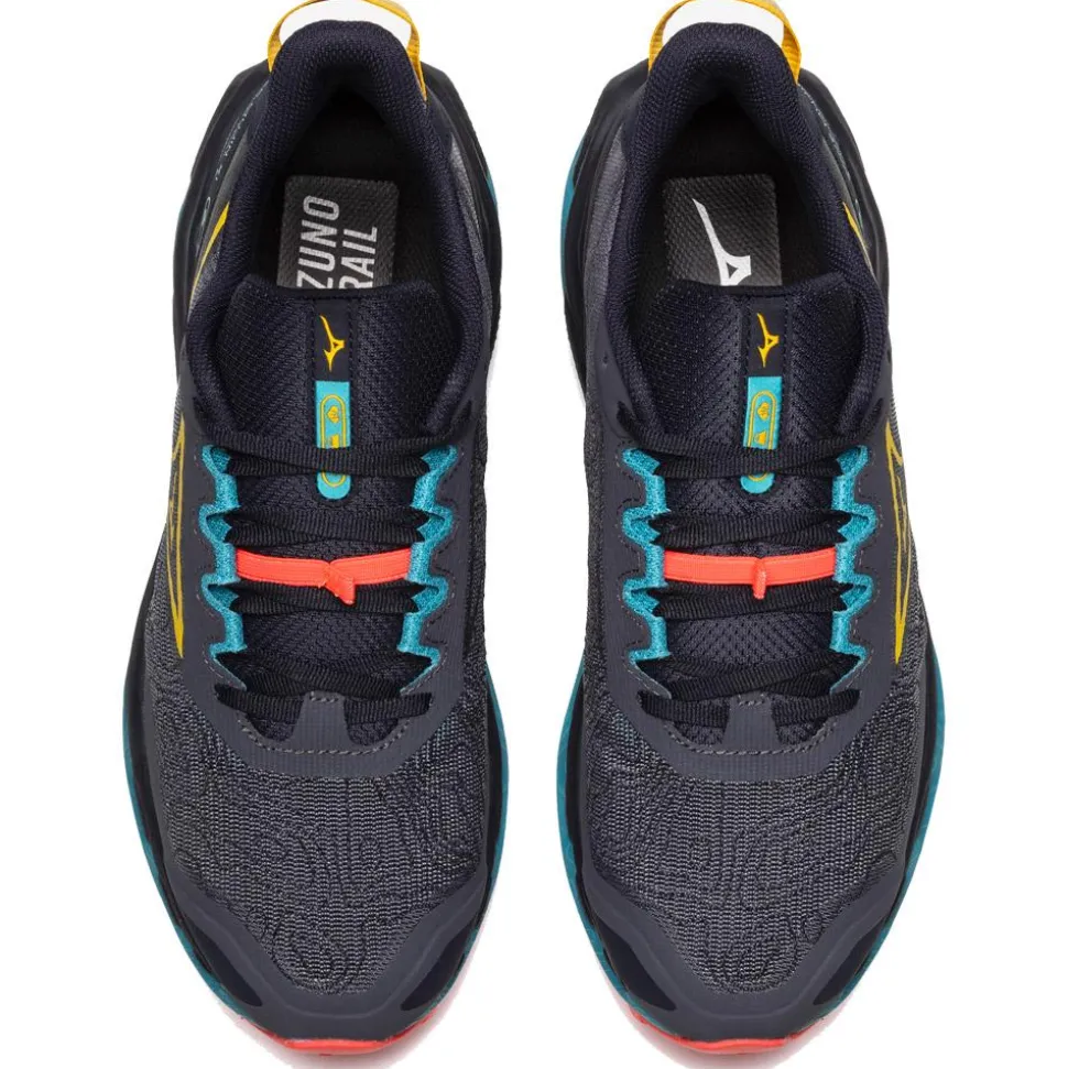 Chaussures de trail Mizuno Wave Mujin 11 Odysseygray Citrus Fierycoral2