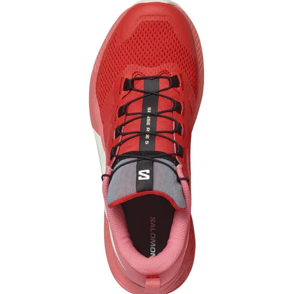 Chaussures de trail Salomon Sense Ride 5 W Tea Rose Fiery Red Vanilla Ice