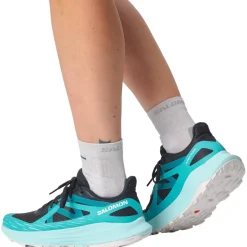 Chaussures de trail Salomon Ultra Flow W Carbon Peacock Blue White