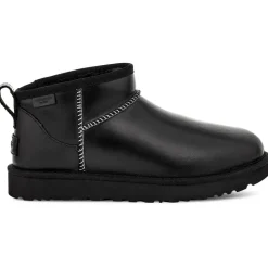 Chaussures UGG W Classic Ultra Mini Leather Regen Black