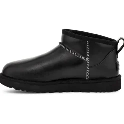 Chaussures UGG W Classic Ultra Mini Leather Regen Black