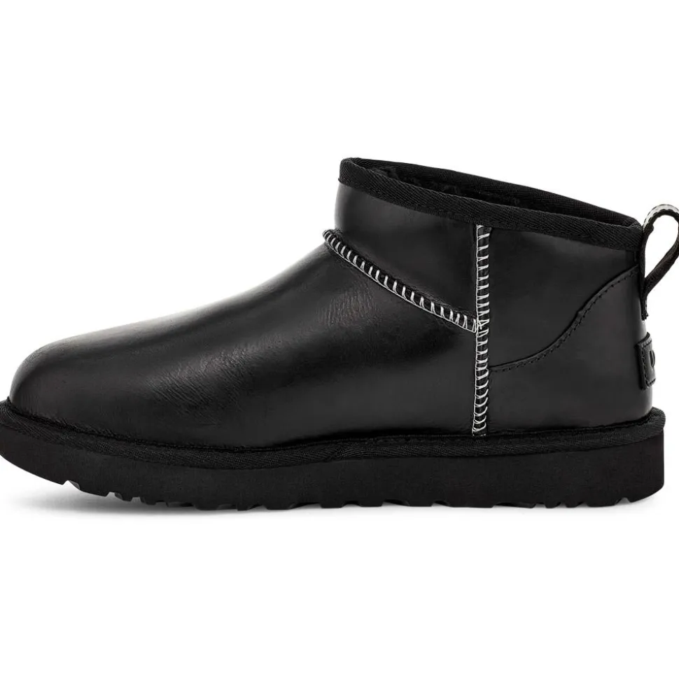 Chaussures UGG W Classic Ultra Mini Leather Regen Black