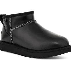 Chaussures UGG W Classic Ultra Mini Leather Regen Black