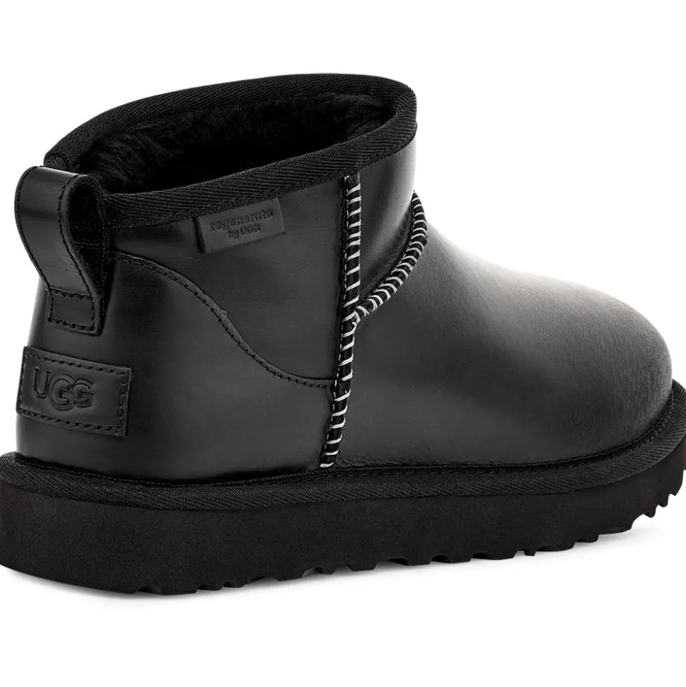 Chaussures UGG W Classic Ultra Mini Leather Regen Black