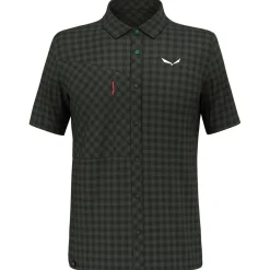 Chemise de rando Salewa Puez Dry M S/S Shirt Dark Olive