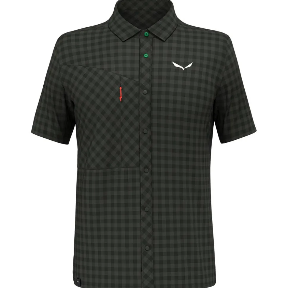 Chemise de rando Salewa Puez Dry M S/S Shirt Dark Olive