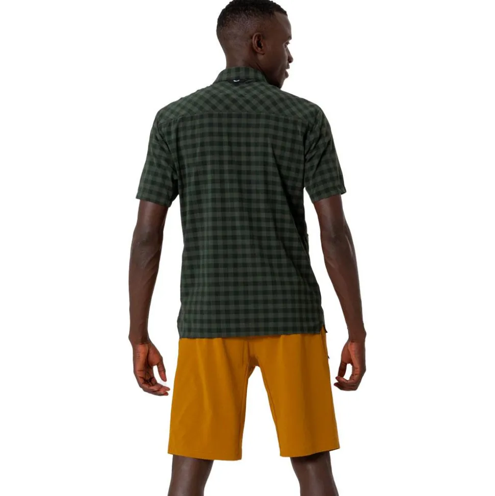 Chemise de rando Salewa Puez Dry M S/S Shirt Dark Olive