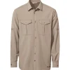 Chemise de rando Vaude Men's Rosemoor L/S Shirt II Linen Uni