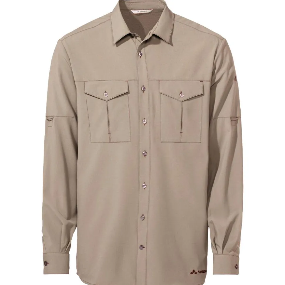 Chemise de rando Vaude Men's Rosemoor L/S Shirt II Linen Uni